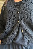  Indra Crochet Bolero Cardigan Black